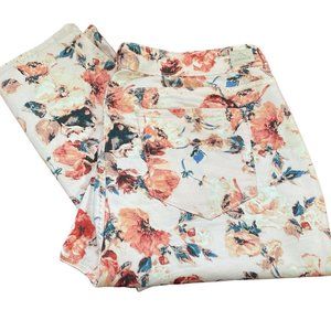 Peach/Blue Floral Print Jegging